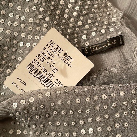 Faliero Sarti silk/nylon sequenced scarf